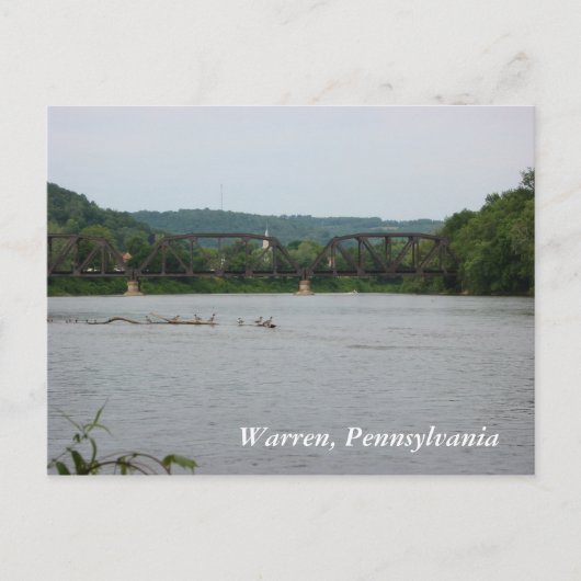 Allegheny River in Warren, PA (briefkaart) Briefkaart (Voorkant)