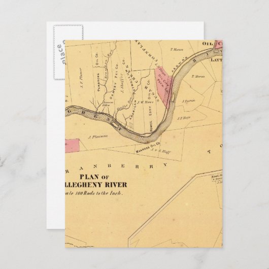 Allegheny River, PA Briefkaart (Voorkant / Achterkant)