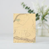 Allegheny River Pa, Map Briefkaart (Staand voorkant)