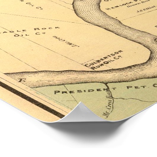 Allegheny River Pa, Map Poster (Hoek)