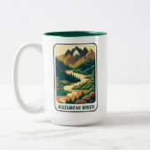 Allegheny River Pennsylvania Kleuren Tweekleurige Koffiemok (Links)