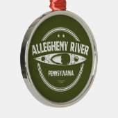 Allegheny River, Pennsylvania Metalen Ornament (Rechts)