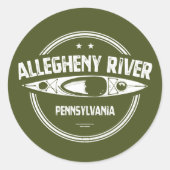 Allegheny River, Pennsylvania Ronde Sticker (Voorkant)