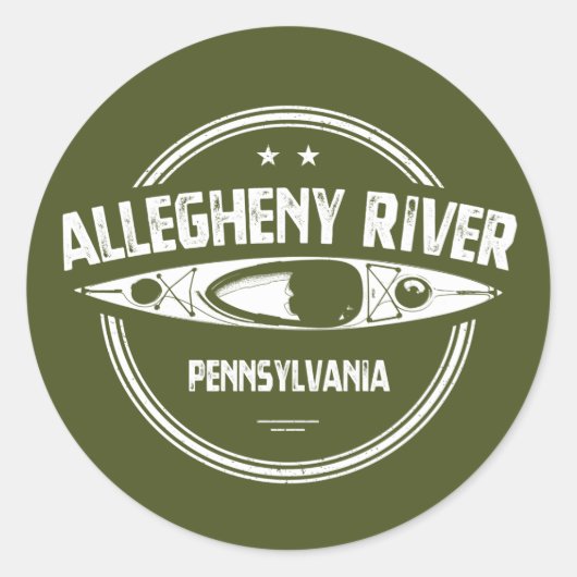 Allegheny River, Pennsylvania Ronde Sticker (Voorkant)