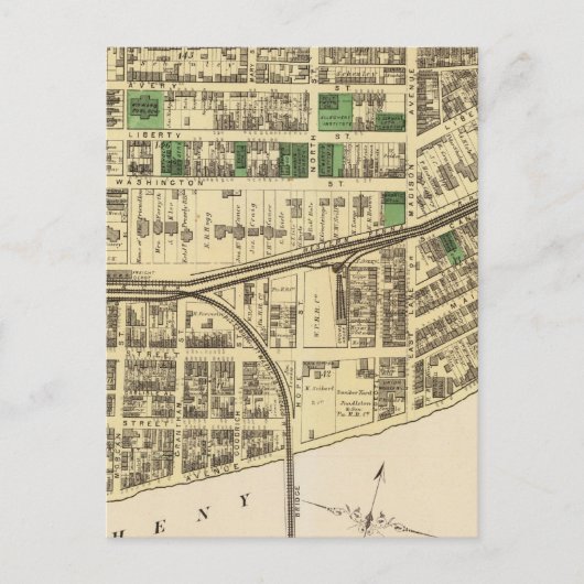 Allegheny ward 4 briefkaart (Voorkant)