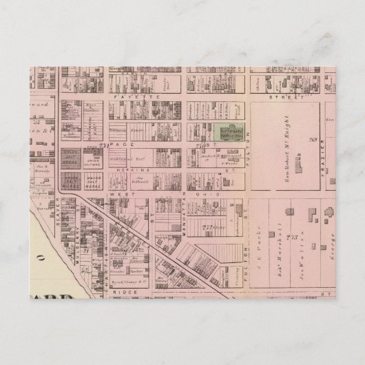 Allegheny ward 5 briefkaart (Voorkant)