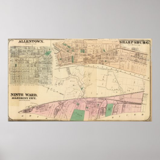 Allegheny ward 9 Sharpsburg Poster (Voorkant)