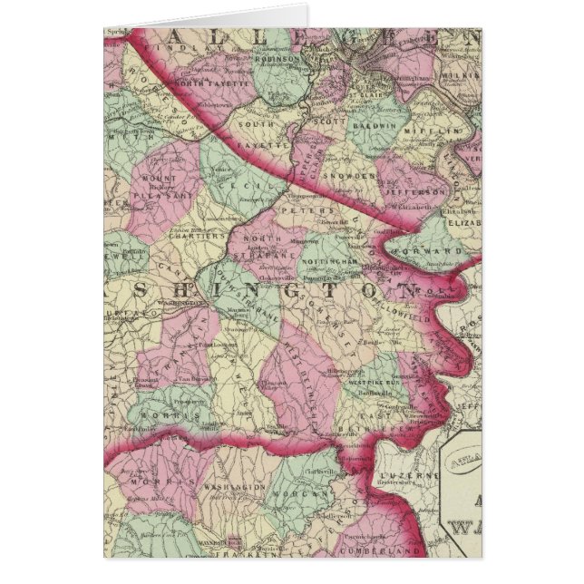 Allegheny, Washington, graafschappen Greene (Voorkant)