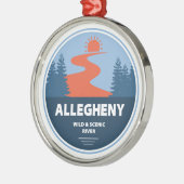 Allegheny wilde en Schilderachtig rivier Metalen Ornament (Links)