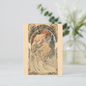 Allegorie de la Musique door Alphonse Mucha  Briefkaart (Staand voorkant)