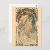 Allegorie de la Musique door Alphonse Mucha  Briefkaart (Voorkant / Achterkant)