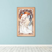 Allegorie de la Musique door Alphonse Mucha Canvas Afdruk (Insitu (Houten vloer))