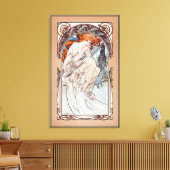 Allegorie de la Musique door Alphonse Mucha Canvas Afdruk (Insitu (Woonkamer))