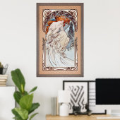 Allegorie de la Musique door Alphonse Mucha Poster (Thuiskantoor)