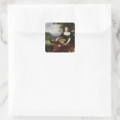 Allegorie van de Aarde Vierkante Sticker (Tas)