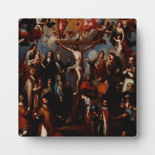 Allegorie van de Kruisiging met Jezuïetische Heili Fotoplaat