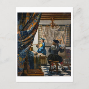 Allegorie van de Schilderkunst Johannes Vermeer Briefkaart