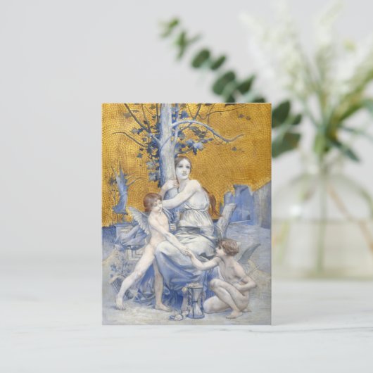 Allegorie van de tijd (1896) door Luc-Olivier Mers Feestdagenkaart (Staand voorkant)