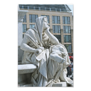 Allegorie van Filosofie van Schiller Monument in B Foto Afdruk