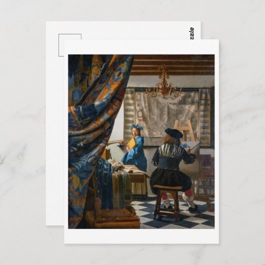 Allegorie van het Schilderen | Johannes Vermeer | Briefkaart (Voorkant / Achterkant)
