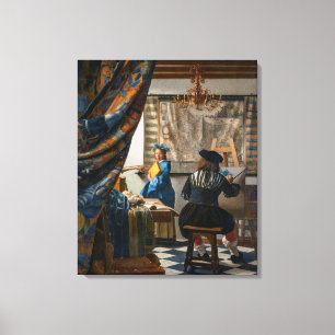 Allegorie van het Schilderen   Johannes Vermeer   Canvas Afdruk