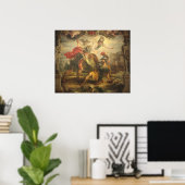 Allegorie van katholiek Oostenrijk aangevallen Poster (Thuiskantoor)