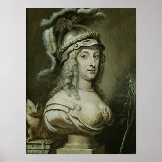 Allegorisch portret van koningin Christina van Poster (Voorkant)