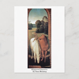 allegorische afbeelding door Hans Memling Briefkaart