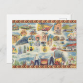 Allegorische kaart van Mexico City en Environs (Voorkant / Achterkant)