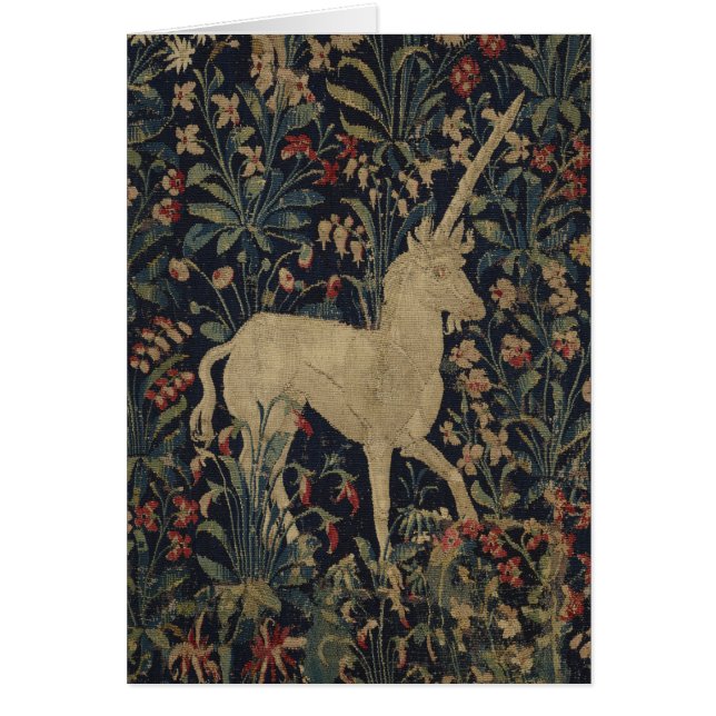 Allegorische "Millefleurs" Bosbouw met dieren (Voorkant)