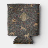 Allegorische millefleurs Bosbouw met dieren Blikjeskoeler (Voorkant)