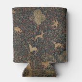 Allegorische millefleurs Bosbouw met dieren Blikjeskoeler (Achterkant)