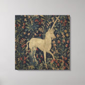 Allegorische "Millefleurs" Bosbouw met dieren Canvas Afdruk (Voorkant)