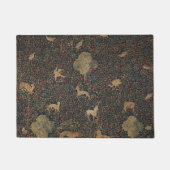 Allegorische millefleurs Bosbouw met dieren Deurmat (Voorkant)