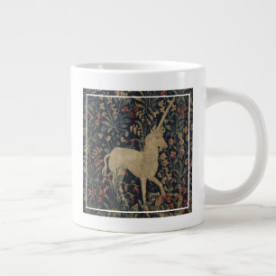 Allegorische "Millefleurs" Bosbouw met dieren Grote Koffiekop