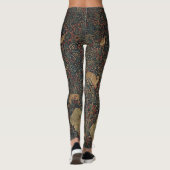 Allegorische millefleurs Bosbouw met dieren Leggings (Achterkant)