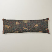 Allegorische millefleurs Bosbouw met dieren Lichaamskussen (Achterkant)