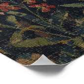 Allegorische "Millefleurs" Bosbouw met dieren Poster (Hoek)