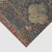 Allegorische millefleurs Bosbouw met dieren Tissuepapier (Detail)