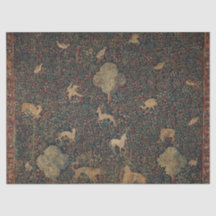 Allegorische millefleurs Bosbouw met dieren