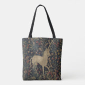 Allegorische "Millefleurs" Bosbouw met dieren Tote Bag (Achterkant)
