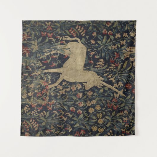 Allegorische "Millefleurs" Bosbouw met dieren Wandkleed (Voorkant (horizontaal))