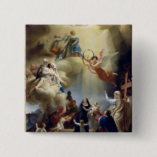 Allegory in Honor of the Birth of Henri de Vierkante Button 5,1 Cm