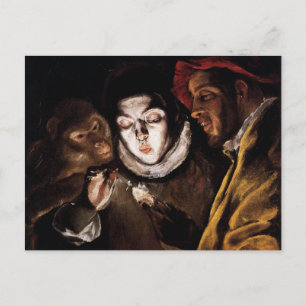 Allegory met Boy Lighting Candle van El Greco Briefkaart