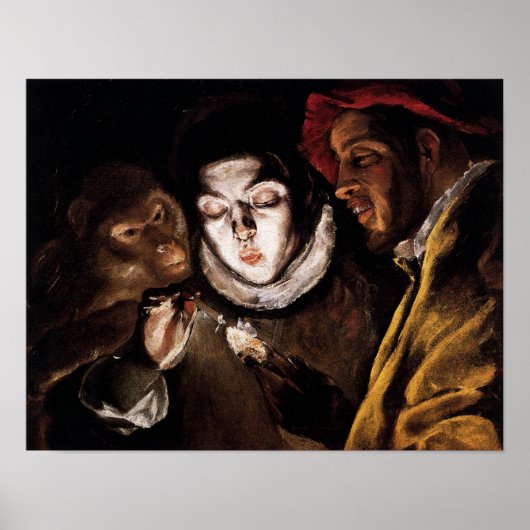 Allegory met Boy Lighting Candle van El Greco Poster (Voorkant)