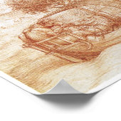 Allegory met een Wolf en Eagle, Da Vinci Poster (Hoek)