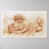 Allegory met een Wolf en Eagle, Da Vinci Poster (Voorkant)