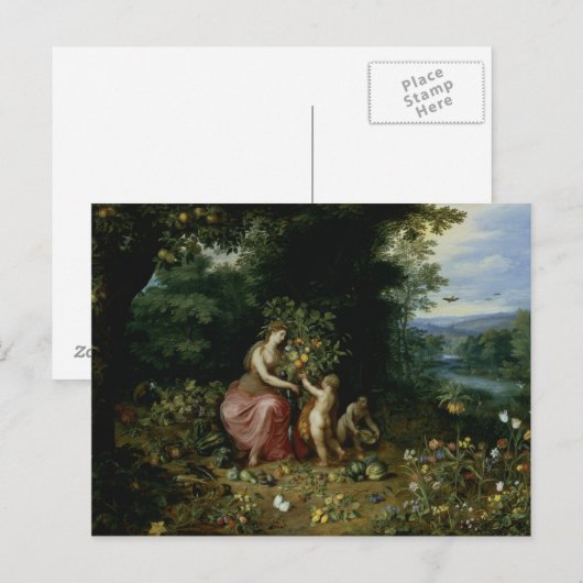 Allegory of Abundance Briefkaart (Voorkant / Achterkant)