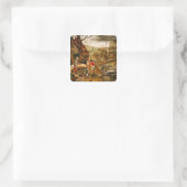 Allegory of Autumn Vierkante Sticker (Tas)