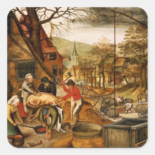 Allegory of Autumn Vierkante Sticker (Voorkant)